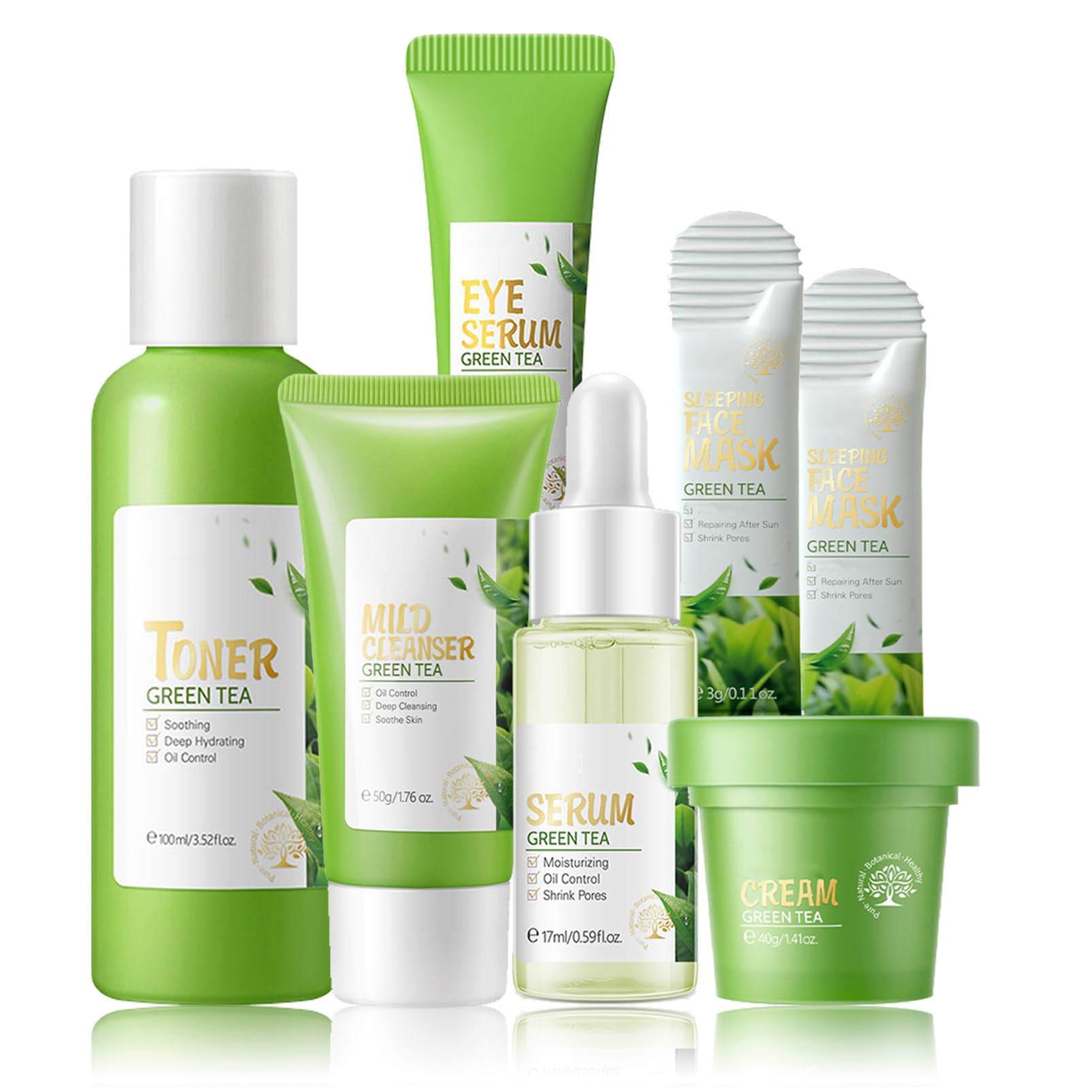 7-Piece Green Tea Skin Care Package – K-Glow Co.
