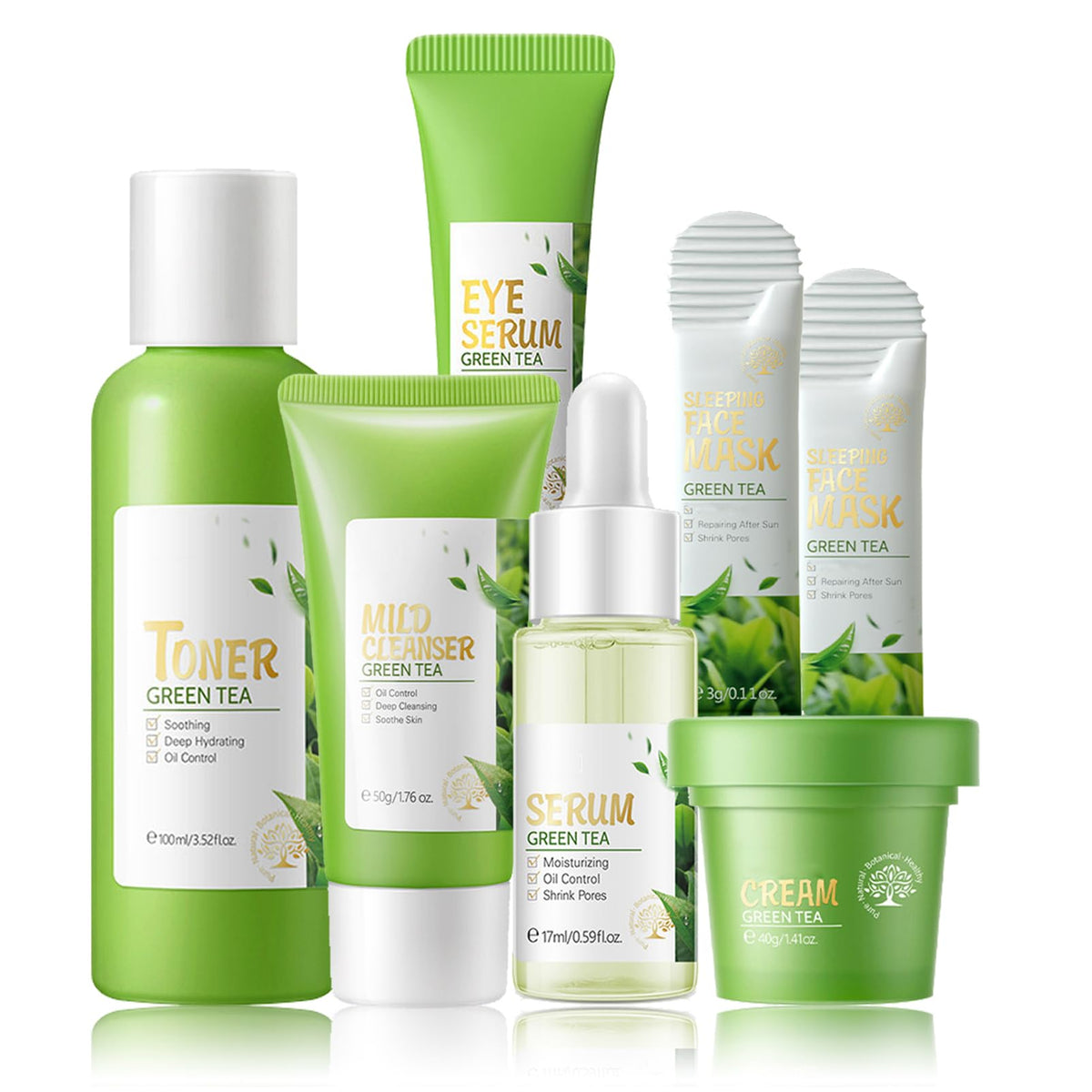 7-Piece Green Tea Skin Care Package